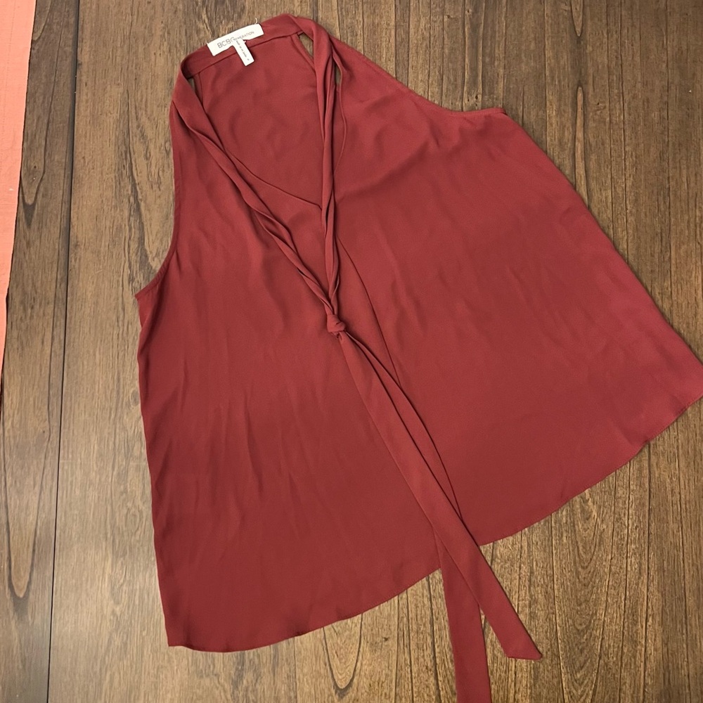BCBGeneration Maroon Blouse Size Small